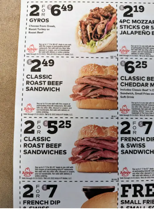 ARBY’S CLASSICS Menu