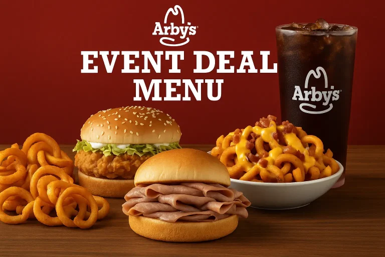 Arbys Event Deal Menu