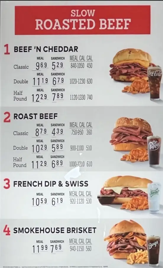 Arby’s Menu Prices