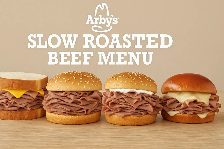 Arbys Slow Roasted Beef Menu
