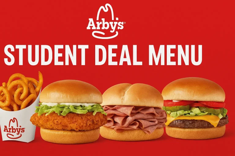Arbys Student Deal Menu