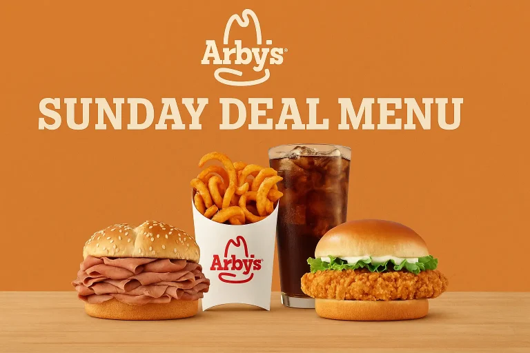 Arbys Sunday Deal Menu