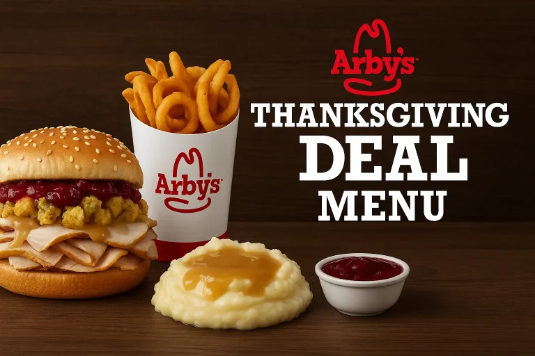 Arbys thanksgiving deal​ Menu